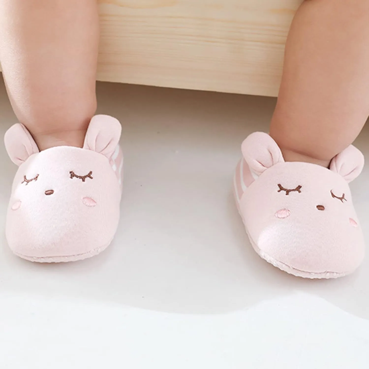 Toddler Baby Ear Sock Cotton Slippers Boys Girls Soft Non-slip House Floor Shoes Infant First Wailing Slipper