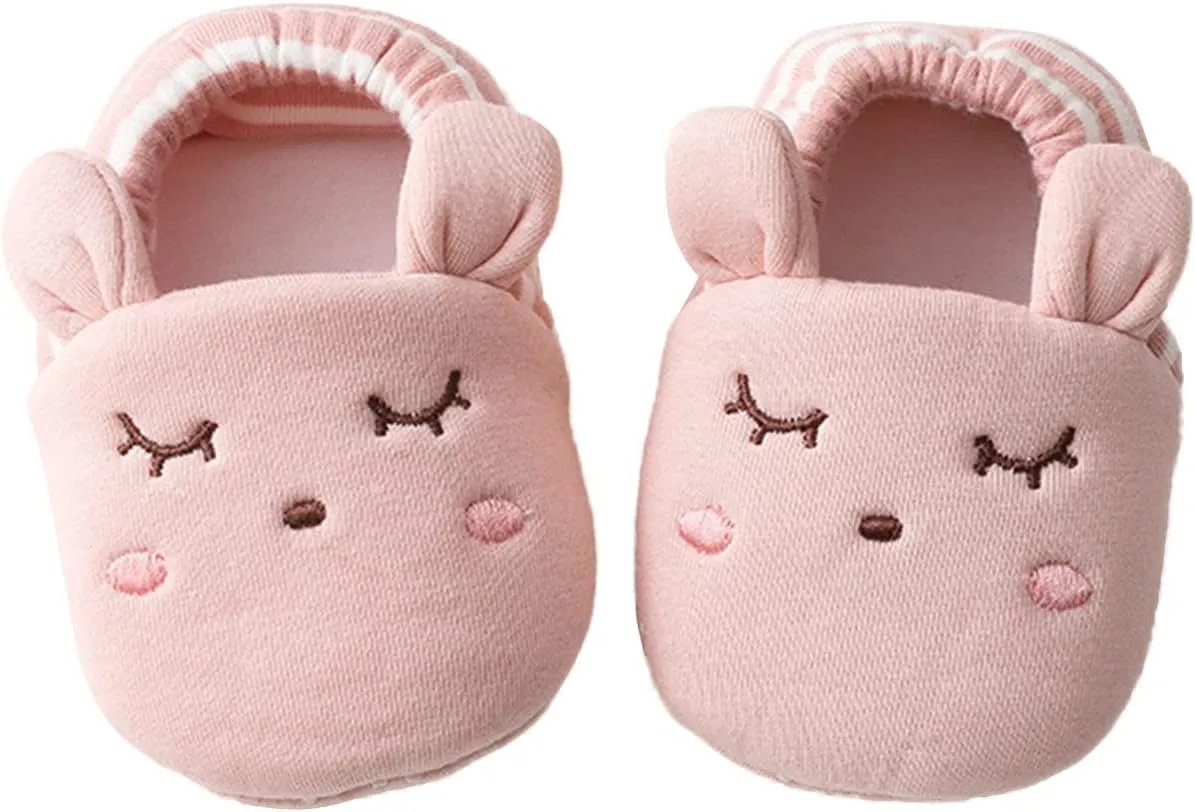 Toddler Baby Ear Sock Cotton Slippers Boys Girls Soft Non-slip House Floor Shoes Infant First Wailing Slipper