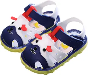 Toddler Baby Girl Boy Summer Sandals Cartoon Dog Shoes Non Slip Soft Sole First Walkers Prewalkers (Blue, 6.5 Toddler)