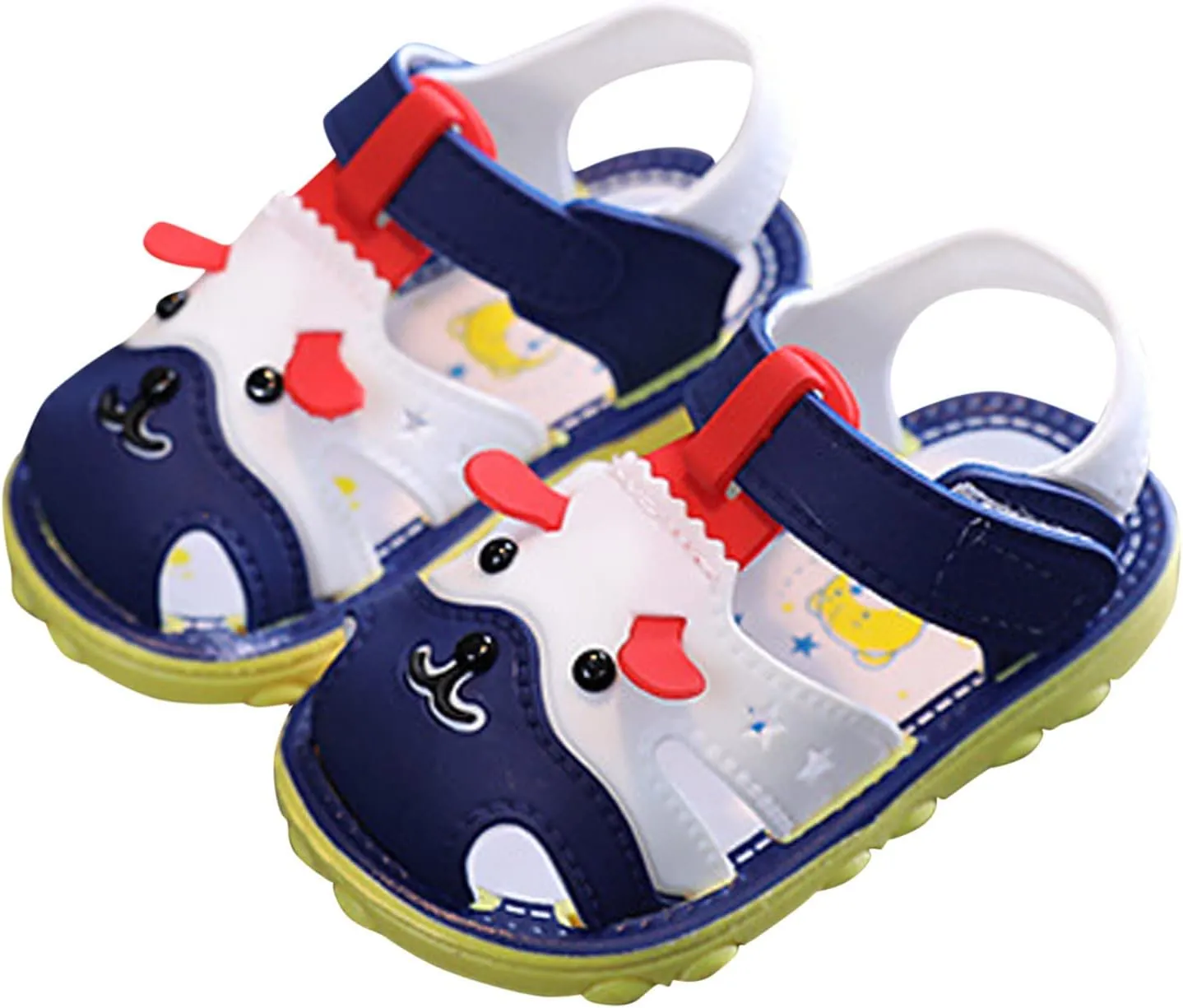 Toddler Baby Girl Boy Summer Sandals Cartoon Dog Shoes Non Slip Soft Sole First Walkers Prewalkers (Blue, 6.5 Toddler)
