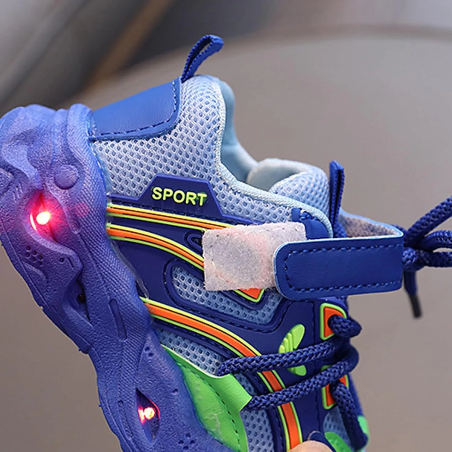 Toddler Baby LED Light Shoes Kids Boys Girls Non Slip Breathable Wide Mesh Sneakers Fashion Casual Sports Shoes