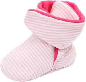 Toddler Baby Shoes Socks Solid Color Patchwork Knitted Plush Baby Socks Shoes for 0 to 12Months Toddler Girl Sandals