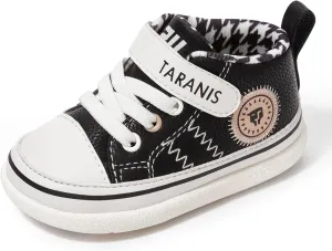 Toddler Boys Lightweight Sneakers Non-Slip High-top Baby First Walker Shoes