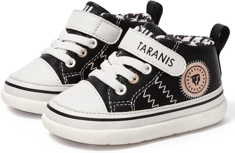 Toddler Boys Lightweight Sneakers Non-Slip High-top Baby First Walker Shoes