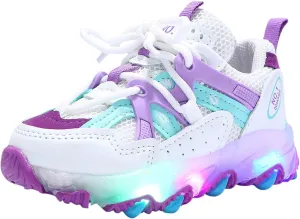 Toddler Children Boys Girls Led Tennis Shoes Sneakers for 1-6 Years Old Kids Mesh Letter Led Light Up Running Shoes