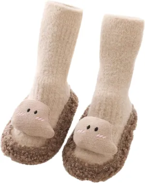 Toddler Cute Cartoon Socks Shoes Boys and Girls Socks Shoes Non Slip Soft Plush Warm Comfortable Shoes Baby Shoes