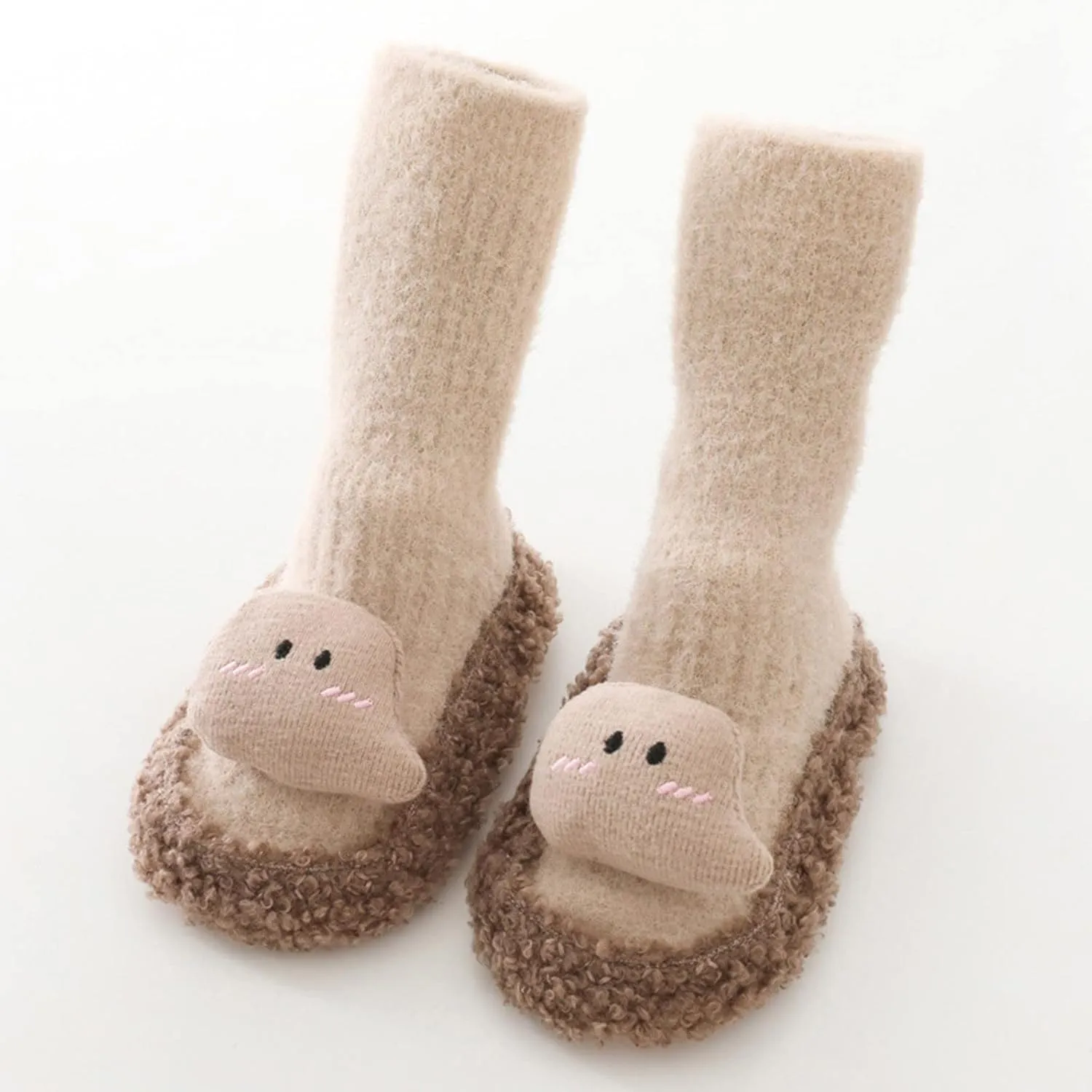 Toddler Cute Cartoon Socks Shoes Boys and Girls Socks Shoes Non Slip Soft Plush Warm Comfortable Shoes Baby Shoes