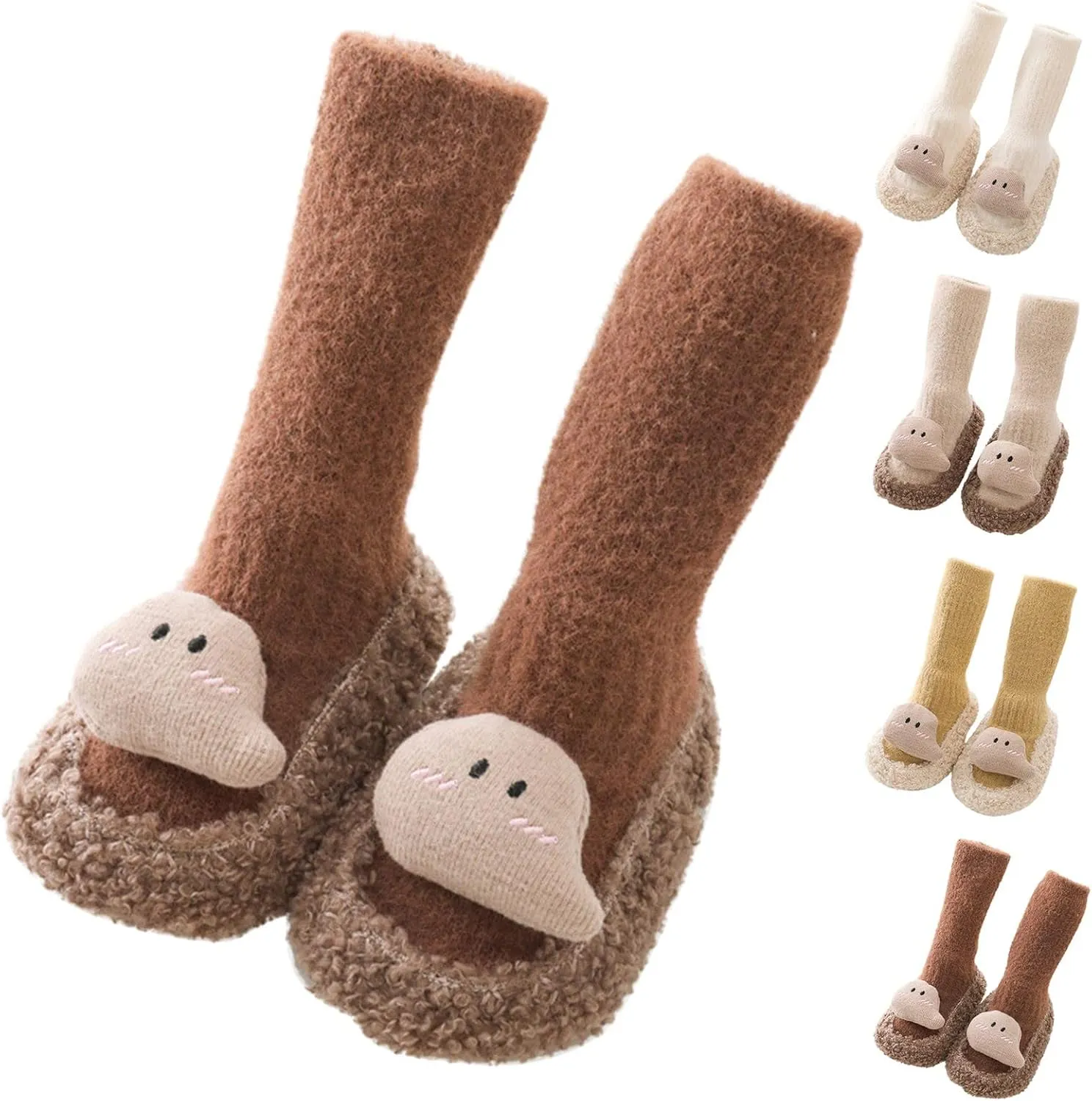 Toddler Cute Cartoon Socks Shoes Boys and Girls Socks Shoes Non Slip Soft Plush Warm Comfortable Shoes Baby Shoes