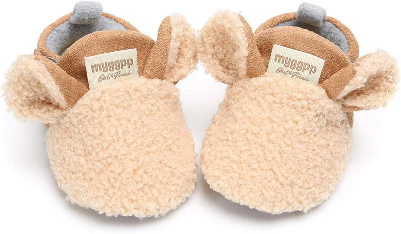 Toddler Cute Slippers Baby Warm Winter Cute Cartoon Animal Shape Shoes 0 to 18 Months Children Soft Sole Slippers