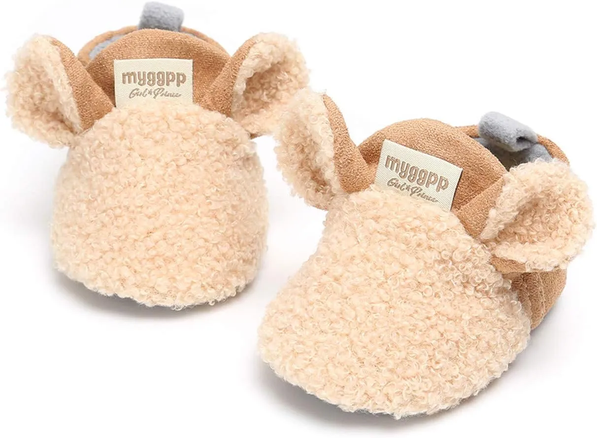 Toddler Cute Slippers Baby Warm Winter Cute Cartoon Animal Shape Shoes 0 to 18 Months Children Soft Sole Slippers