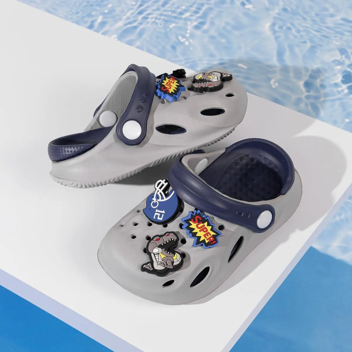 Toddler Garden Clogs Cute Boys Girls Slip On Water Shoes Summer Lightweight Sandals Slides for Outdoor Infant Children Beach Pool Shoes