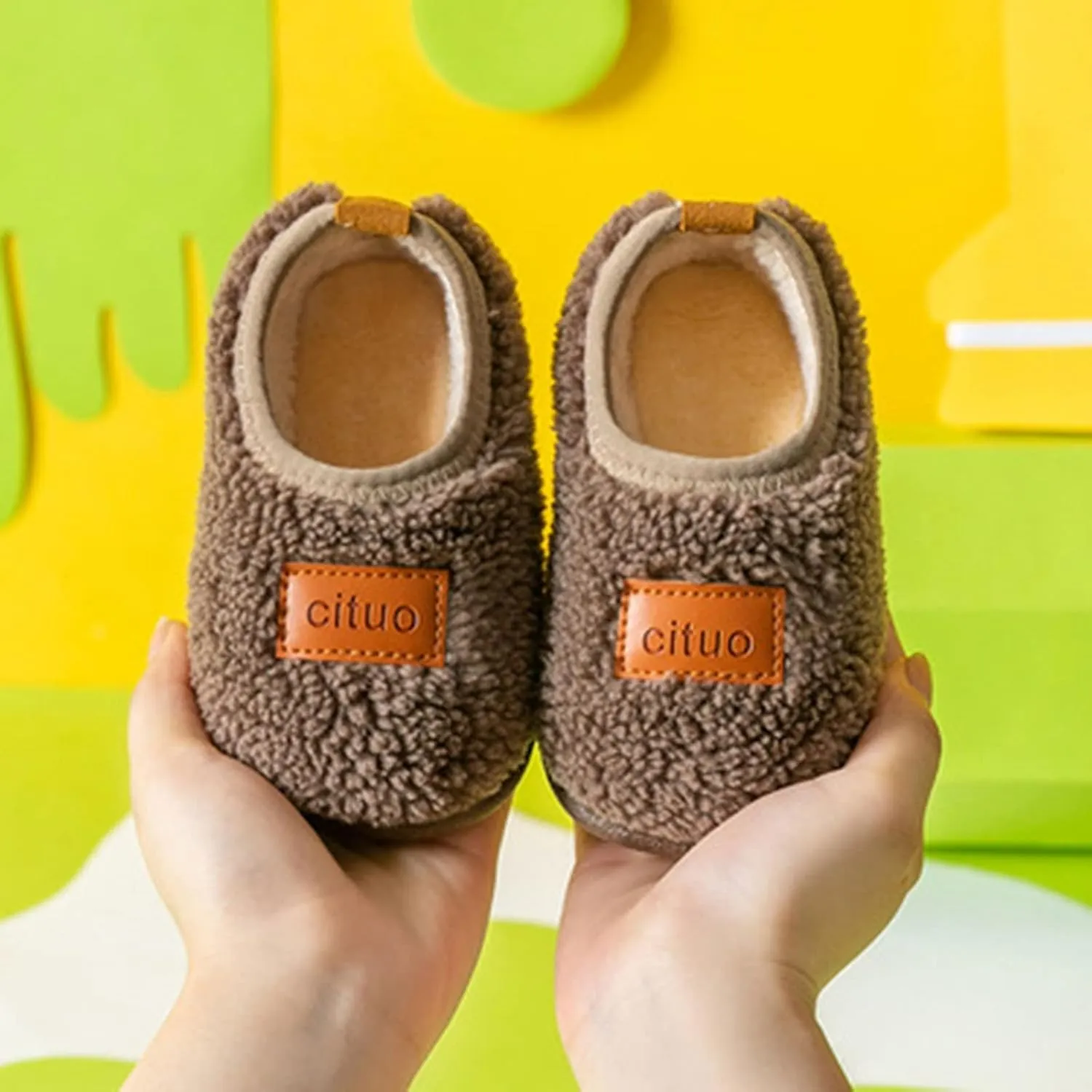 Toddler Girl Cute Shoes Childrens Girl Cotton Shoes Solid Color Fashion Soft Sole Winter Soft Bottom Walking Shoes