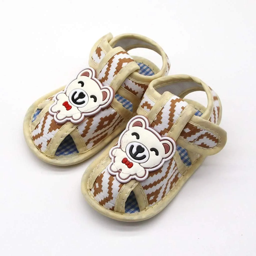 Toddler Girl Walking Sandals Shoes Newborn Baby Girls Printing Cartoon Prewalker Soft Sole Sandals Shoes for Girl