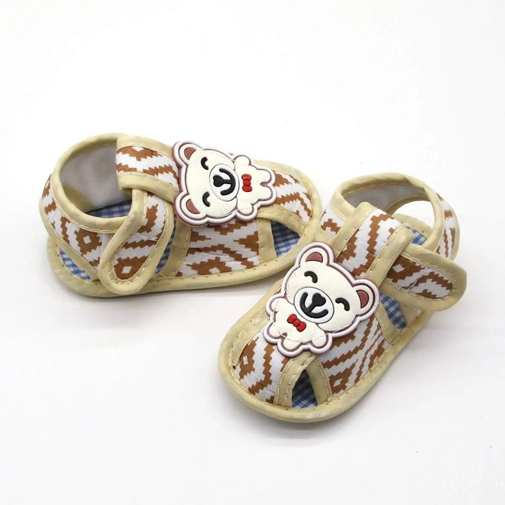 Toddler Girl Walking Sandals Shoes Newborn Baby Girls Printing Cartoon Prewalker Soft Sole Sandals Shoes for Girl