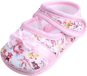 Toddler Girls Light up Walking Shoes Print Girl Toddler Baby -slip Casual Soft Shoes Bowknot Sole Infant Shoes