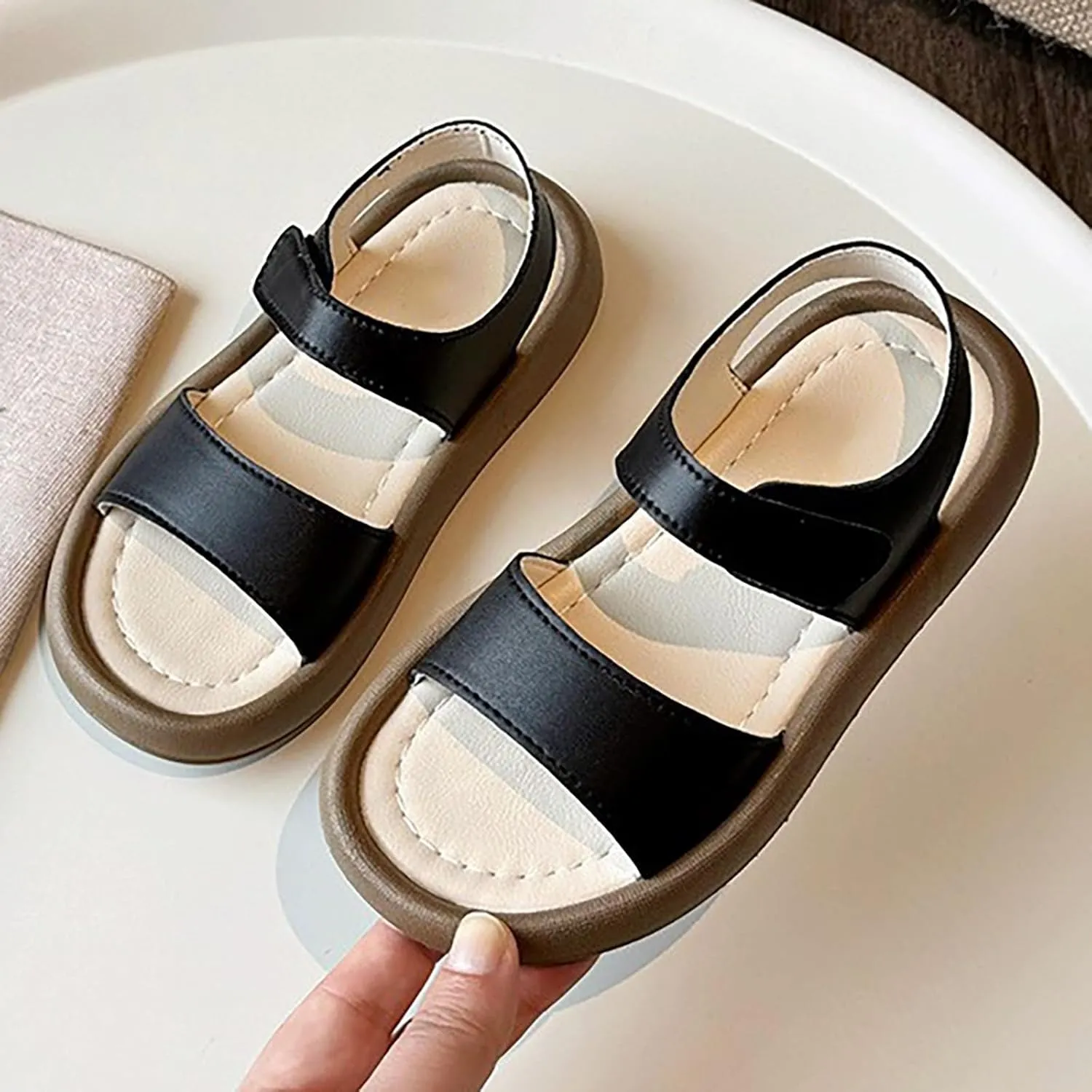 Toddler Girls Sandals Soft Rubber Summer Baby Flower Girl Shoes. Toddler Girl Wedding Sandals