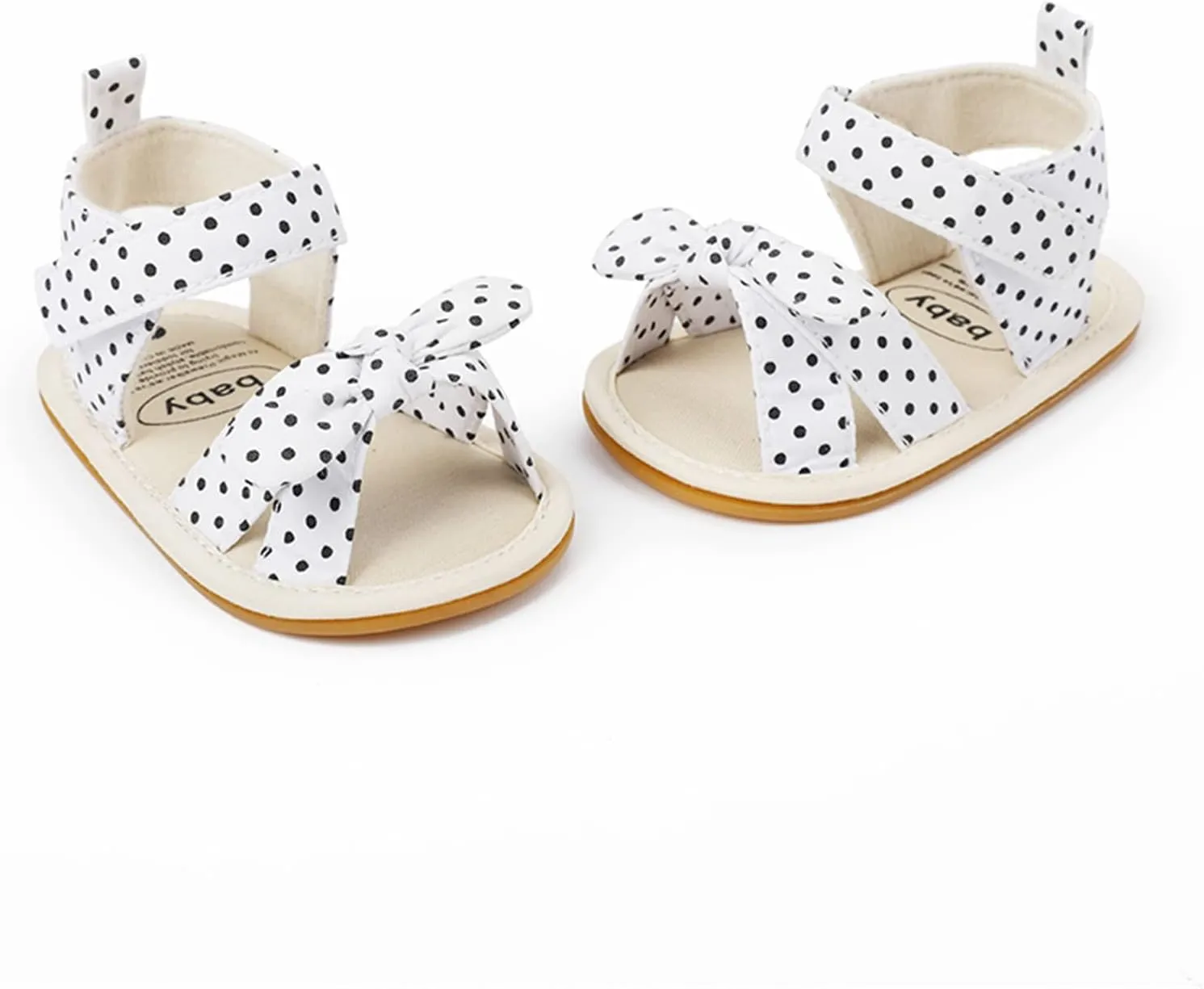 Toddler Kids Infant Girls Dots Prints Bowknot Dots Prints Princress Shoes Soft Sole The Floor Barefoot Non Slip First Walkers Prewalker Shoes Girl Water Shoes Size 6