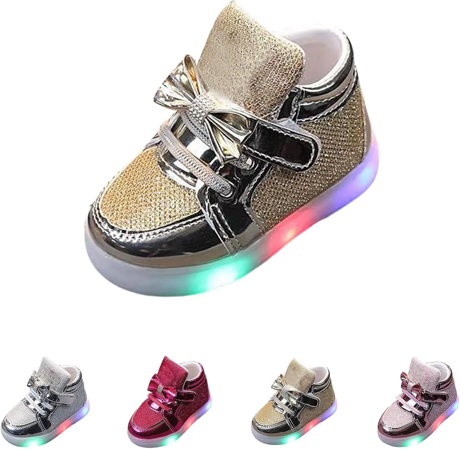Toddler Kids Light Up Shoes Fashion LED Light Baby Shoes Casual Children Shoes Boys Girls Fashion Tennis Sneakers