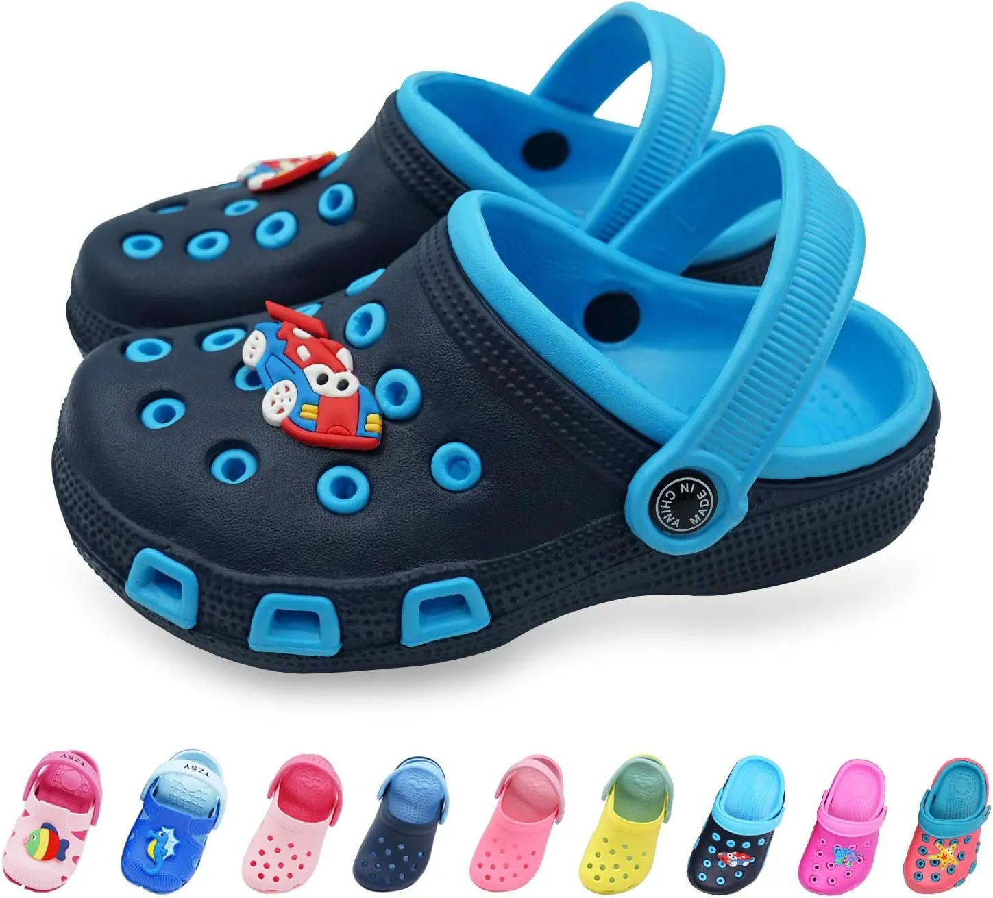 Toddler Little Kids Clogs Slippers Sandals, Non-Slip Girls Boys Clogs Slide Lightweight Garden Shoes Slip-on Beach Pool Shower Slippers