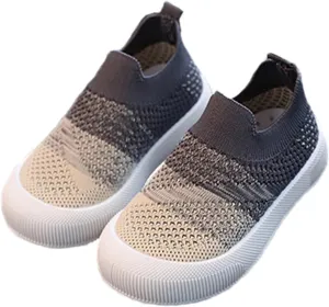 Toddler Non-Slip Walking Shoes Kid Wide Barefoot Shoe Mesh Slip on Sneakers Boys Girls Casual Breathable Tennis Shoes