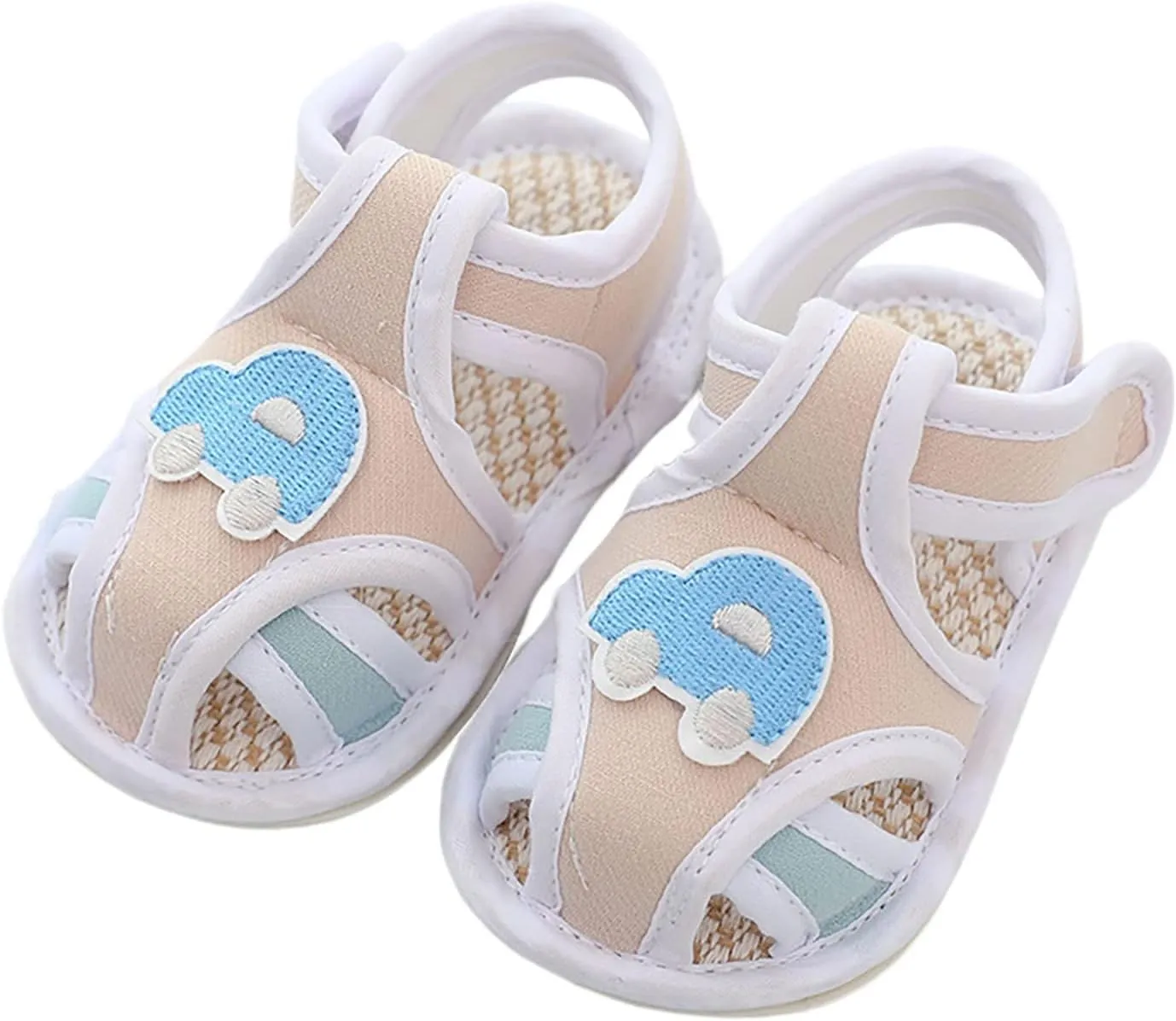 Toddler Sandals Little Car Baby Cotton Sandals Light Soft Sole CAR Decoration Toddler Sandals Beach Pool Slippers