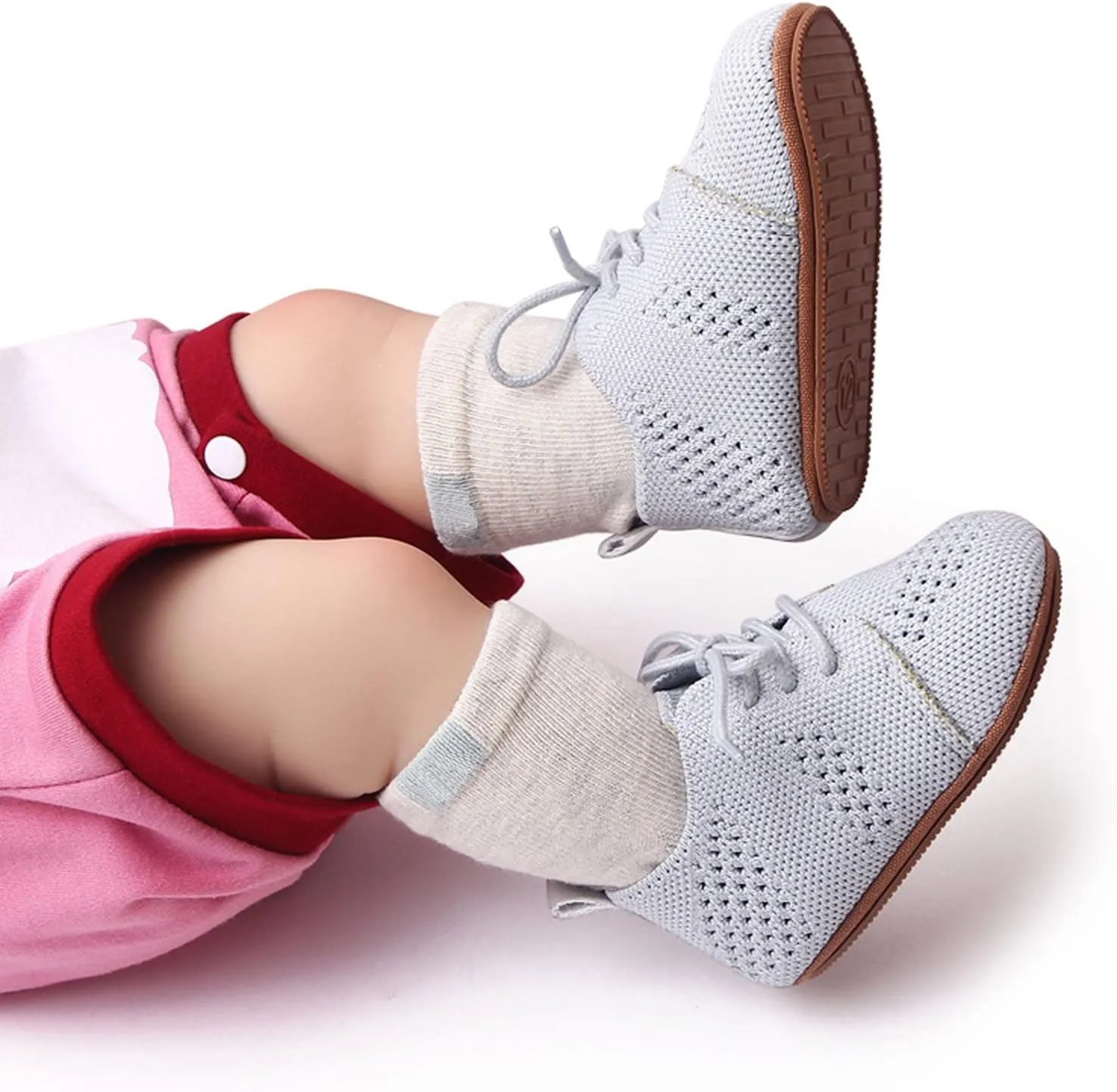 Toddler Shoes Infant Girls Boys Single Shoes First Walking Shoes Toddler Soft Bottom Breathable Mesh Rubber Sole Shoes