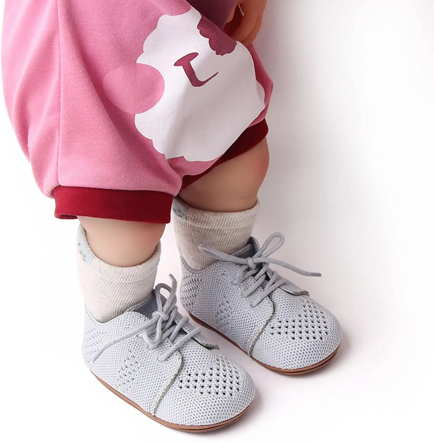 Toddler Shoes Infant Girls Boys Single Shoes First Walking Shoes Toddler Soft Bottom Breathable Mesh Rubber Sole Shoes
