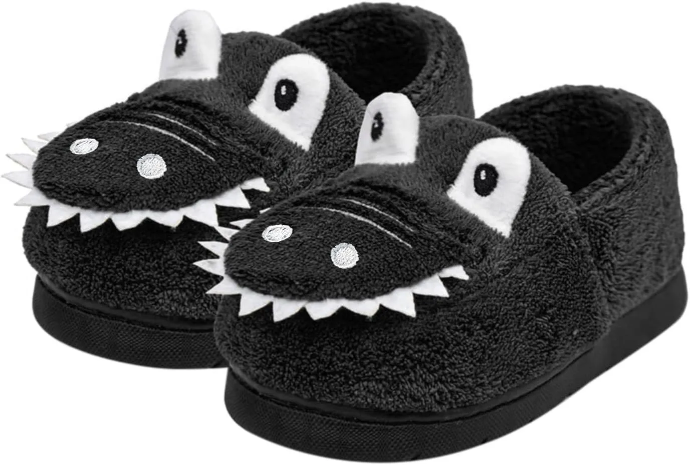 Toddler Slippers Winter Girl Boy Cute Dinosaur House Slipper Kids Warm Fuzzy Slippers Soft Plush Indoor Baby Shoes