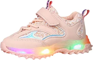 Toddler Sneakers Spring Autumn Non Slip Soft Sole Baby Toddler LED Flashing Lights Shoes Boys Walking Shoes for Kids