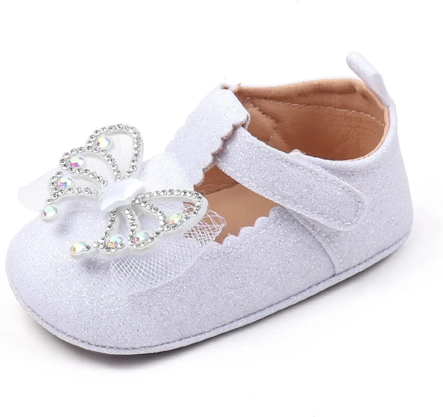 Toddlers Newborn Baby Girls Mary Jane Dress Shoes Infant Bowknot Soft Sole Baptism Christening Shoes Wedding
