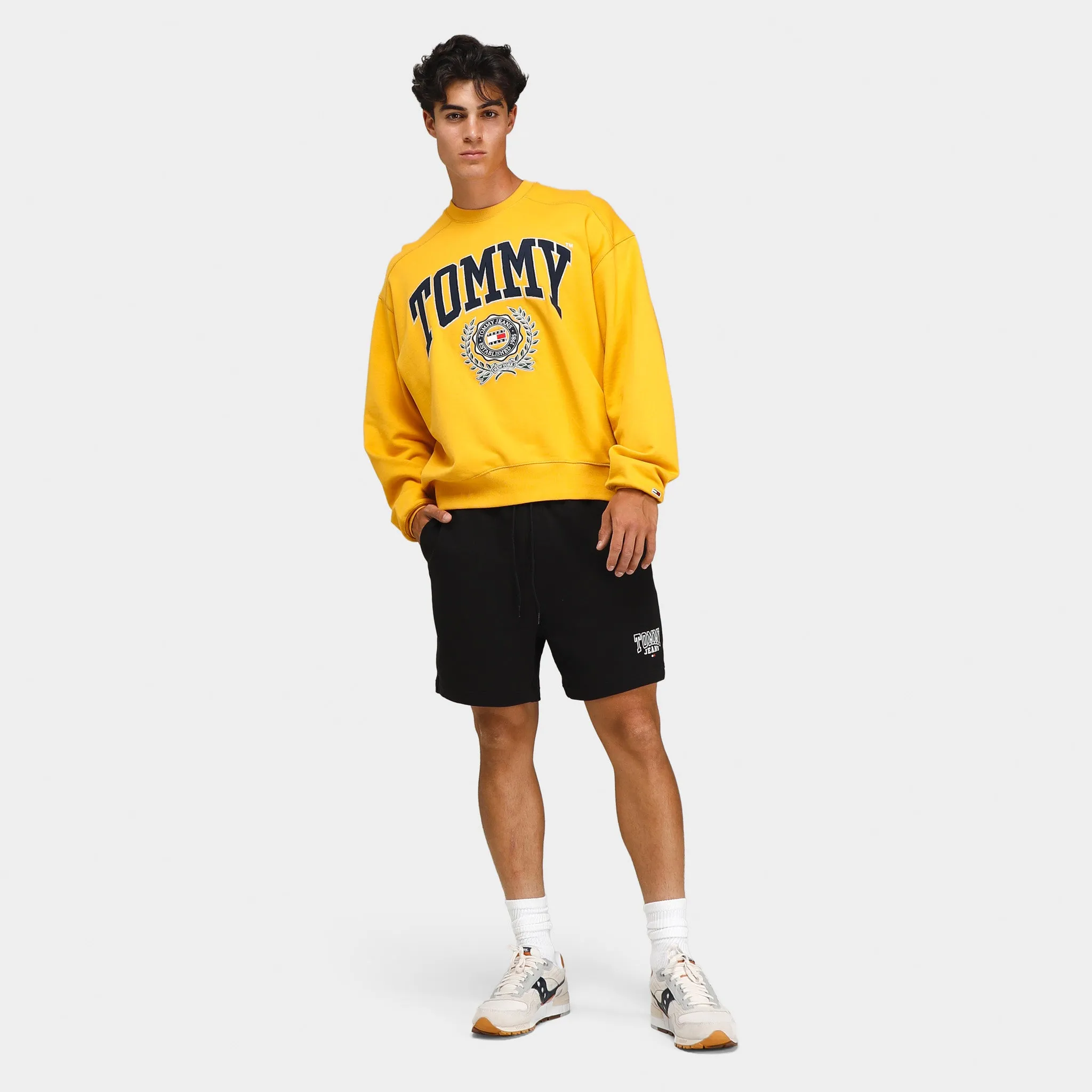 Tommy Jeans Collegiate Logo Sweat Shorts / Black