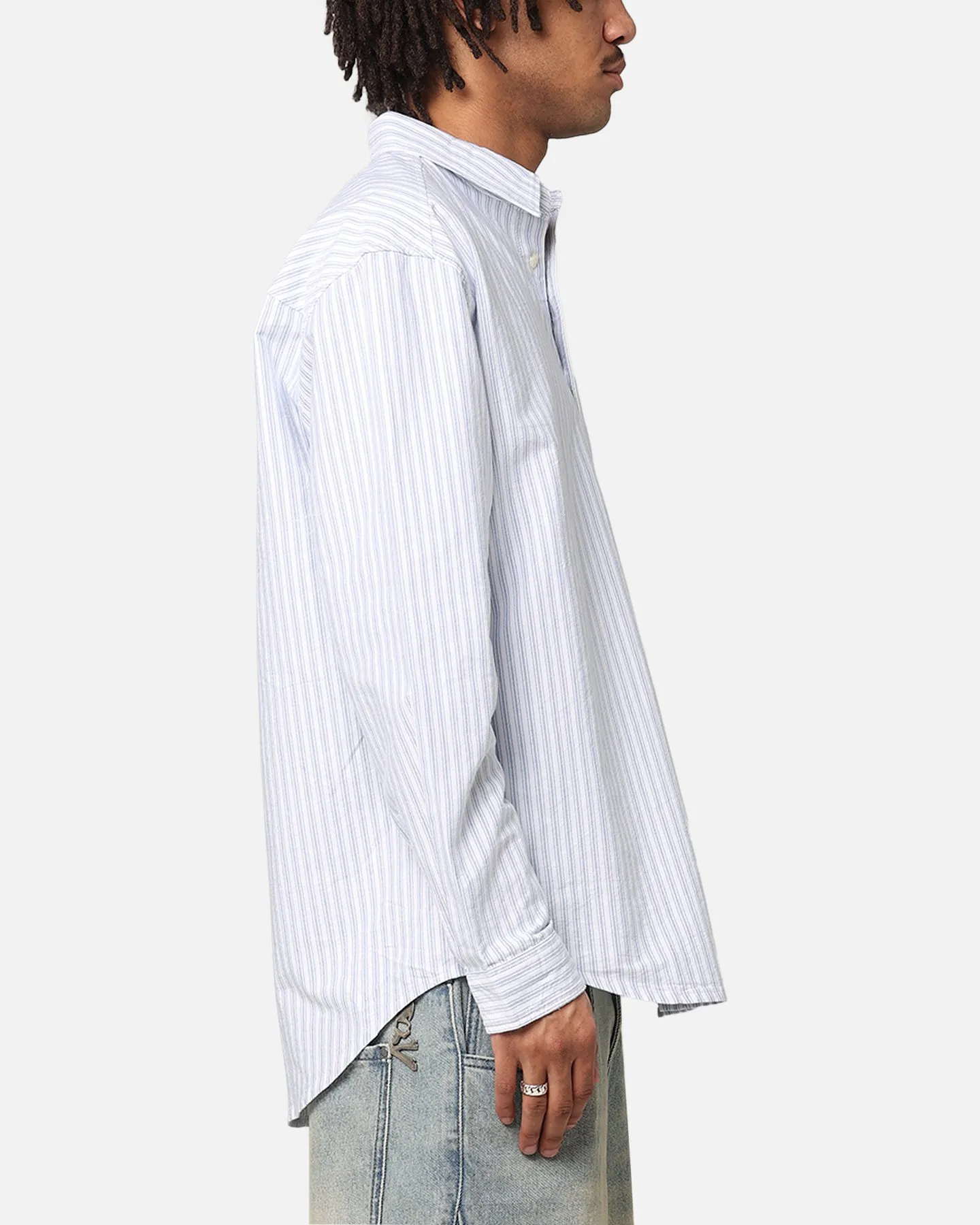 Tommy Jeans TJM Stripe Classics Button Up Shirt Coastal Cobalt