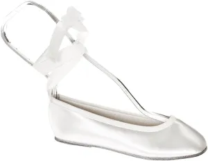 Touch Ups Infant Girls' Gypsy Slip-on Shoes,White Satin,10 M
