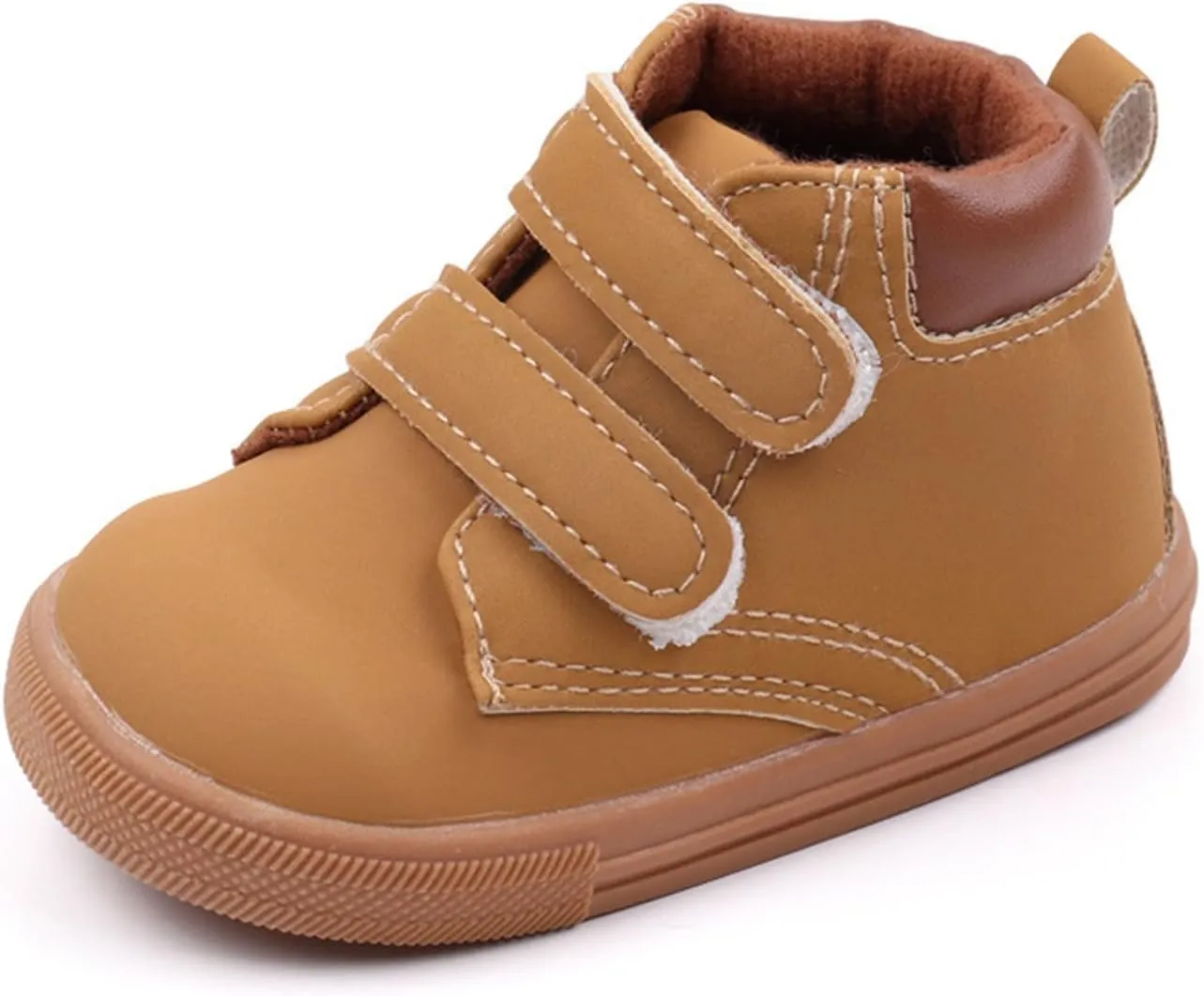 Unisex Baby Girls Boys High-Top Ankle Sneakers Soft Rubber Sole Infant Toddler Cowboy xford First Walking Shoes