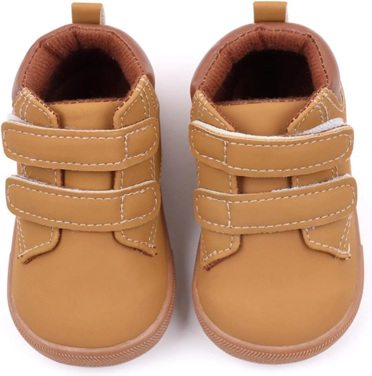 Unisex Baby Girls Boys High-Top Ankle Sneakers Soft Rubber Sole Infant Toddler Cowboy xford First Walking Shoes