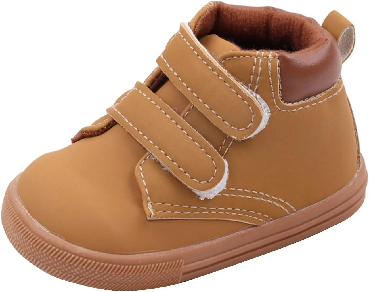 Unisex Baby Girls Boys High-Top Ankle Sneakers Soft Rubber Sole Infant Toddler Cowboy xford First Walking Shoes