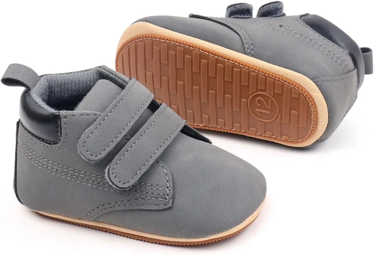 Unisex Baby Girls Boys High-top Shoes, Newborn Infant Anti-Slip Soft Sole First Walking Kids Motion Plus Sneaker