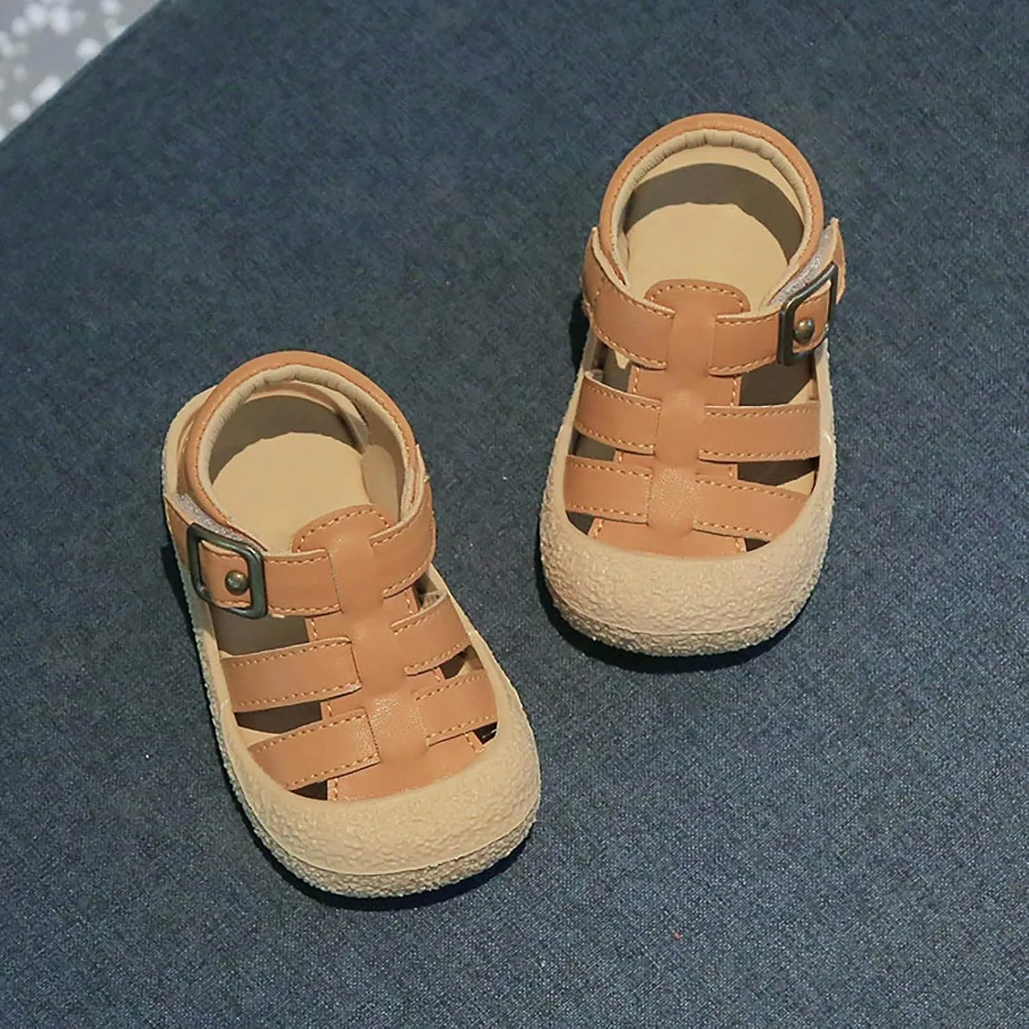 Unisex Kids Round Toe Shoes Summer Soft Sole Lightweight Non Slip Kids Fashion Casual Beach Sandals for 0 to 6