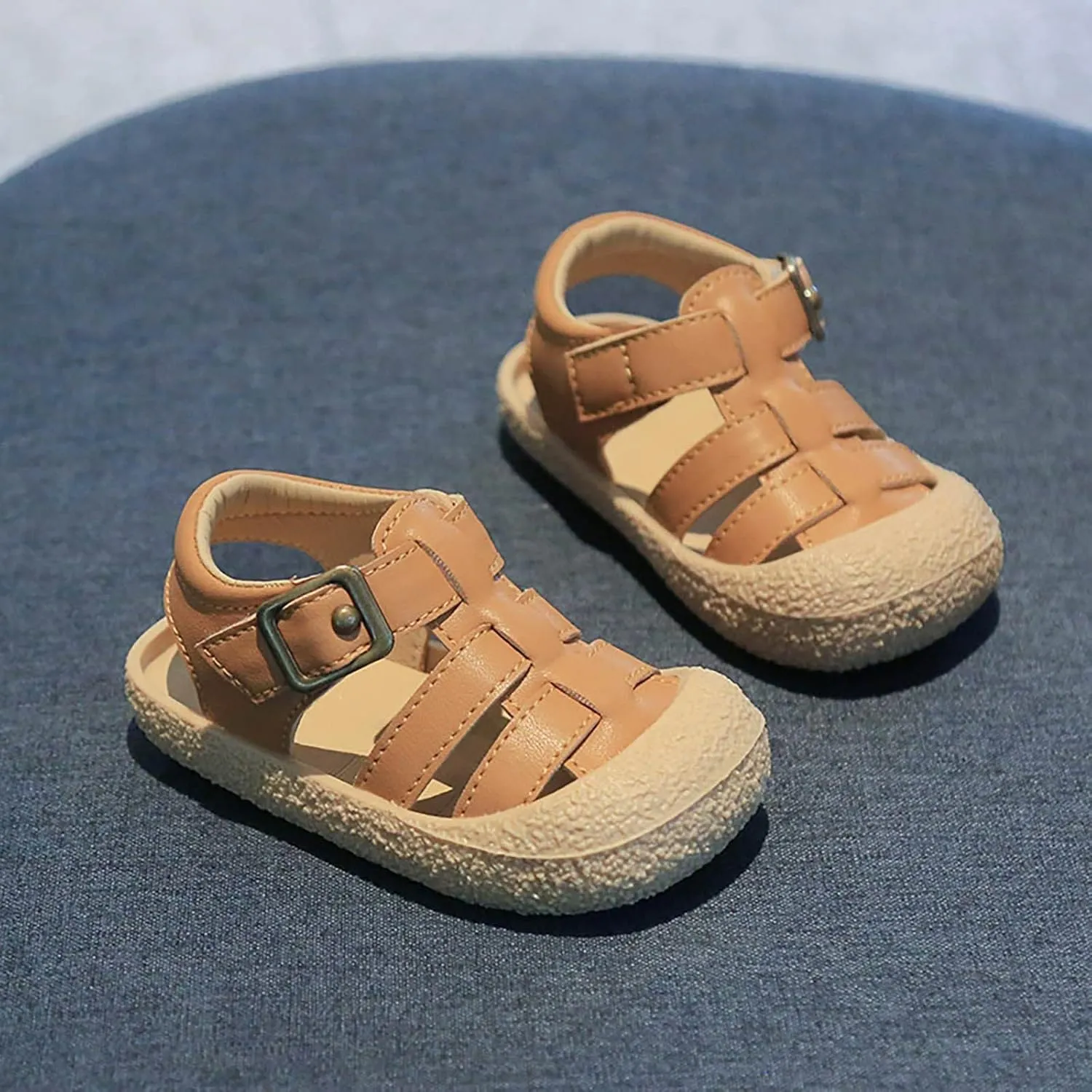 Unisex Kids Round Toe Shoes Summer Soft Sole Lightweight Non Slip Kids Fashion Casual Beach Sandals for 0 to 6