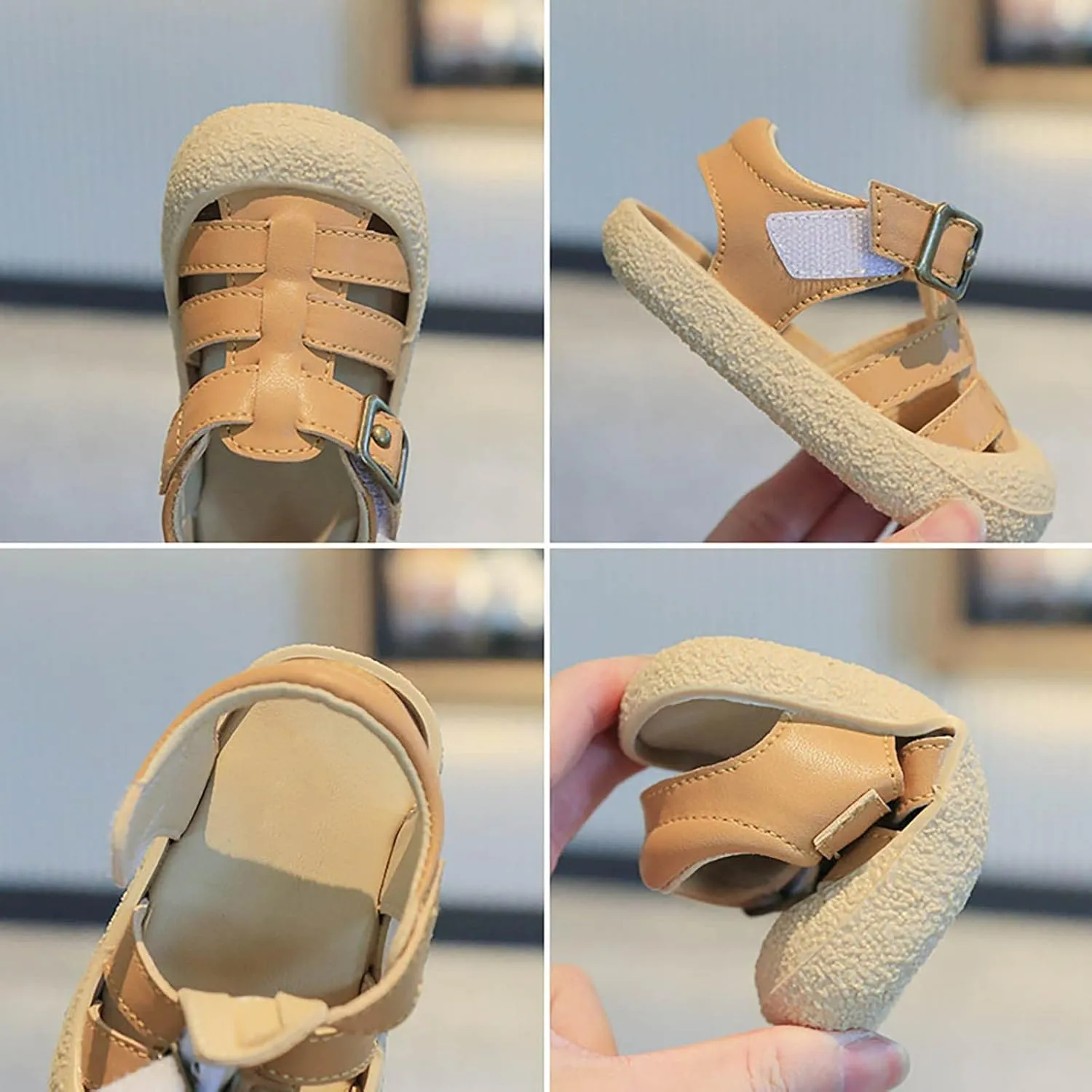 Unisex Kids Round Toe Shoes Summer Soft Sole Lightweight Non Slip Kids Fashion Casual Beach Sandals for 0 to 6