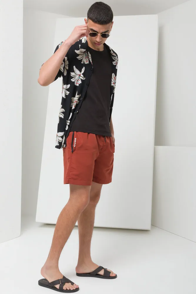 Upstyled Swim Short Tan