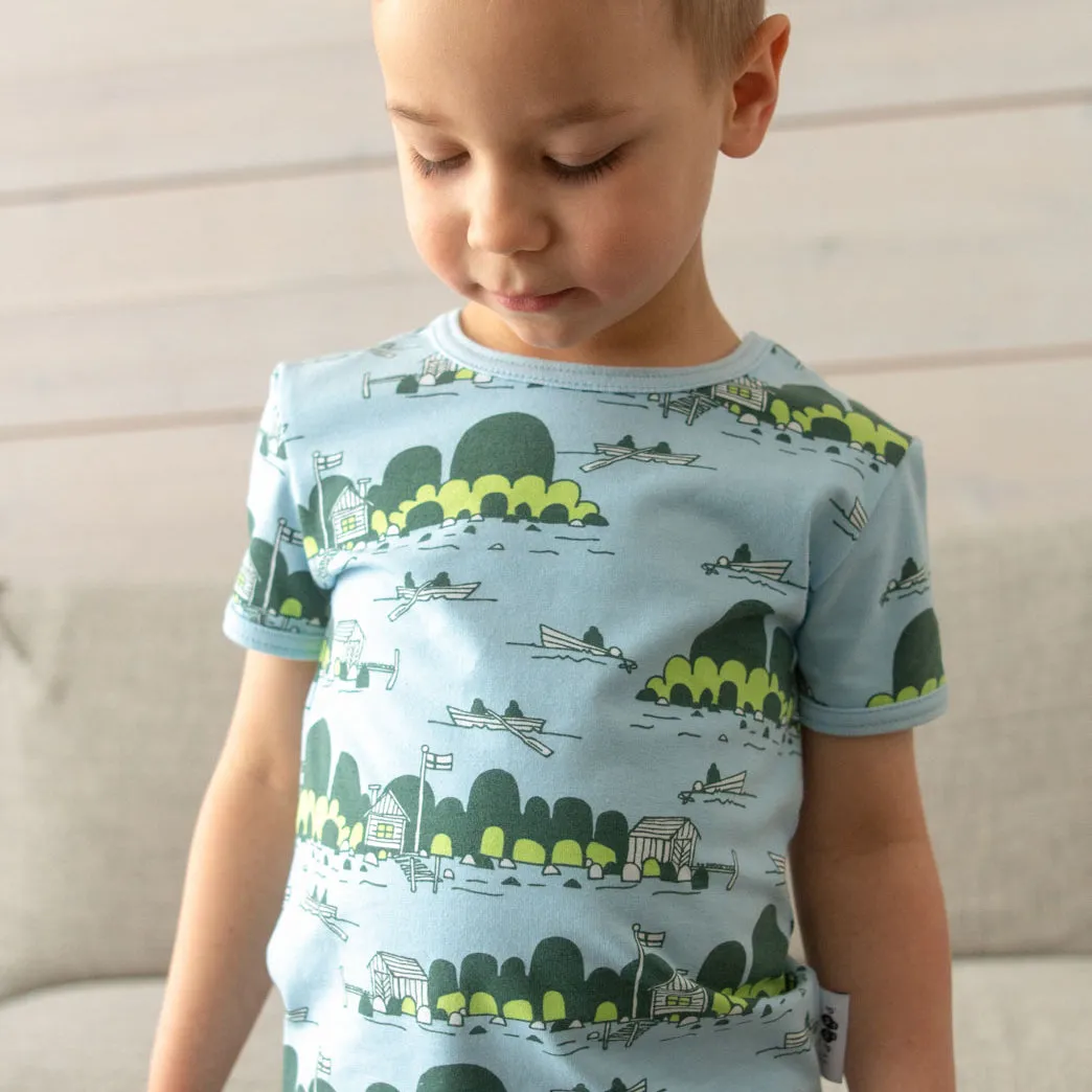 Visa short sleeve shirt- light blue archipelago