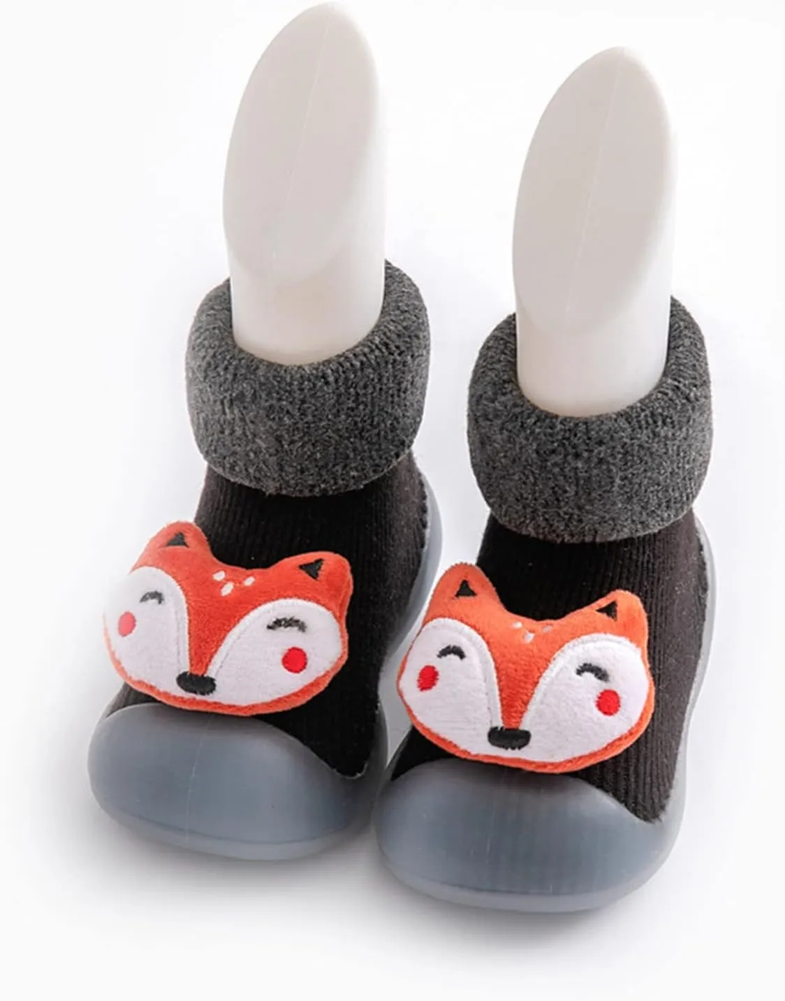 Walking Shoes Stocking Soft Slipper Toddler Rubber Girls Baby Shoes Socks Knit Boys Warm Sole Kids Non-Slip Rubber Sole