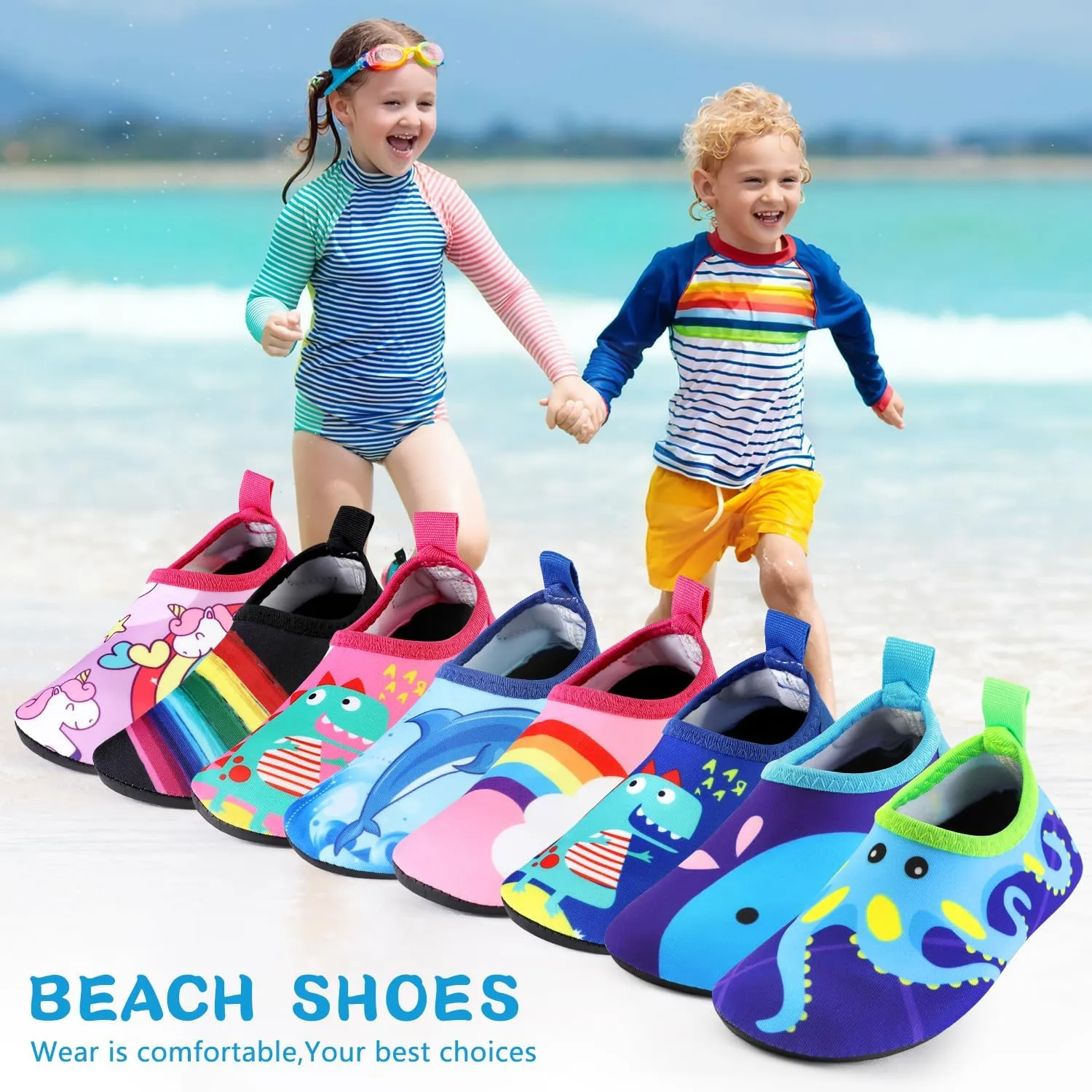 Water Shoes for Kid Outdoor Quick Dry Barefoot Aqua Socks for Sport Beach Swim Surf Lightweight Toddler Little Girl Boy