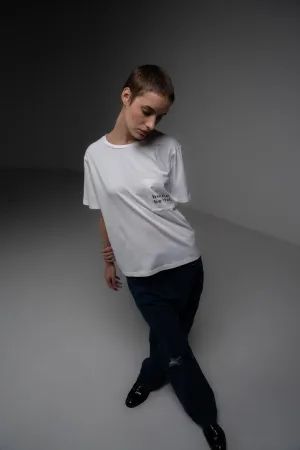 WHITE ROUND NECK T-SHIRT