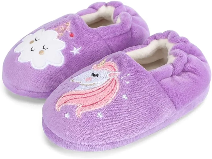 Winter Slippers For Girls Cartoon Animal Slippers Toddler Warm Plush House Shoes Little Kids Home Slippers