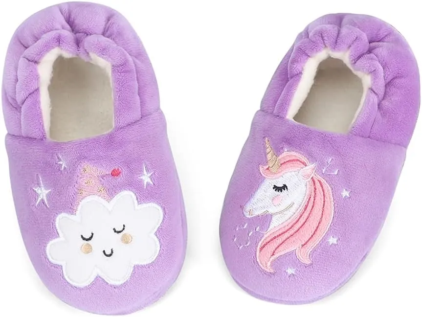 Winter Slippers For Girls Cartoon Animal Slippers Toddler Warm Plush House Shoes Little Kids Home Slippers
