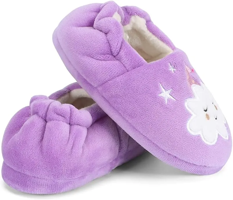 Winter Slippers For Girls Cartoon Animal Slippers Toddler Warm Plush House Shoes Little Kids Home Slippers