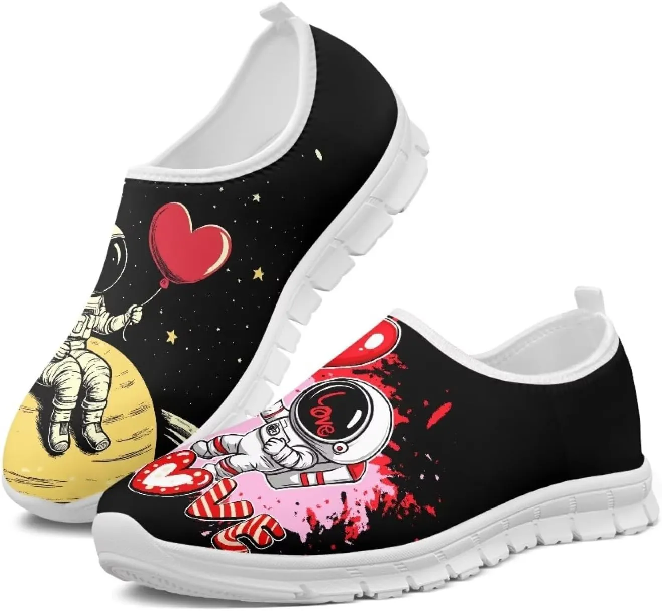 Women's Walking Shoes Cushion Athletic Jogging Shoe Casual Anti-Slip Tennis Sneakers for Outdoor Hiking Size 5.5-11.5 White Sole