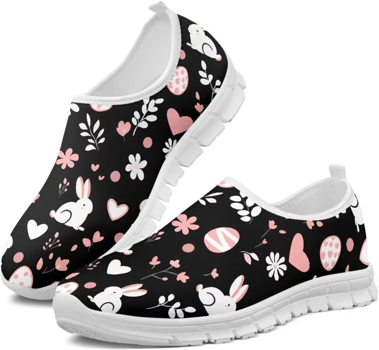 Women's Walking Shoes Cushion Athletic Jogging Shoe Casual Anti-Slip Tennis Sneakers for Outdoor Hiking Size 5.5-11.5 White Sole